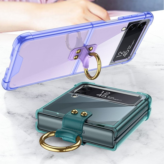 Etui GKK Corners Dropproof do Samsung Galaxy Z Flip 4 5G, Transparent Purple