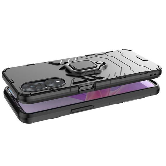 Etui do Oppo A78 5G, Kickstand Ring, czarne