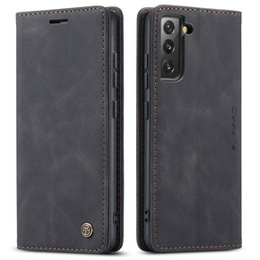Etui CASEME do Samsung Galaxy S22+ Plus 5G, Leather Wallet Case, czarne