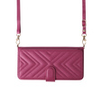 Etui z klapką do Oppo Reno 13F 5G, Crossbody Leather Wallet, bordowe