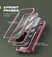 Etui pancerne do Samsung Galaxy S25 FE, Dexnor Full Body (Two Frames), różowe