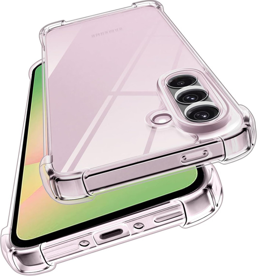 Etui do Samsung Galaxy A56 5G, Erbord Dropproof, przezroczyste + Szkło
