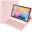 Etui z klawiaturą do Samsung Galaxy Tab S6 Lite 10.4" 2020/2022/2024, Pen Slot, różowe rose gold