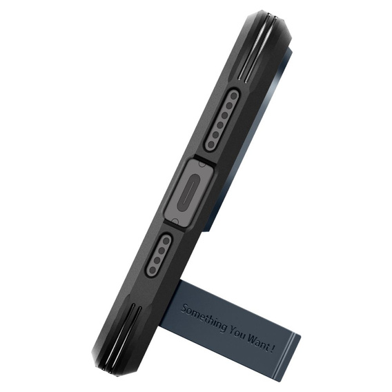 Etui Spigen do iPhone 15 Pro, Tough Armor Mag MagSafe, Niebieskie