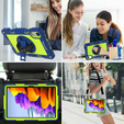 Pancerne etui do Xiaomi Redmi Pad 2, z podstawką i paskiem na ramię – granatowo-zielone