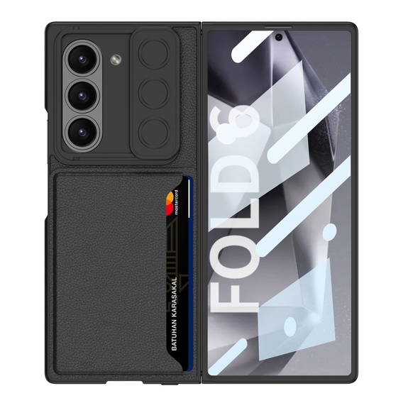 Etui do Samsung Galaxy Z Fold6 5G, GKK Card Holder, czarne