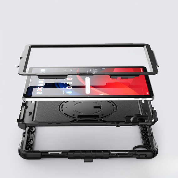 Etui pancerne do Lenovo Tab M11, ochronne 360 z miejscem na rysik, czarne