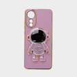 Etui do Oppo A78 4G, Astronaut, fioletowe