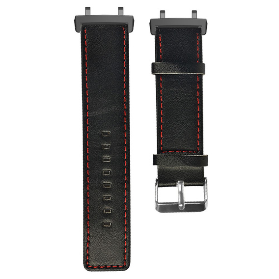 Pasek skórzany do Amazfit T-Rex 3 – elegancja i trwałość - czarny