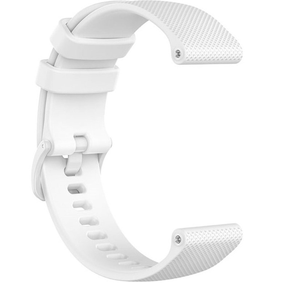 Pasek Silikonowy uniwersalny 22mm, z teksturą siatki, Biały