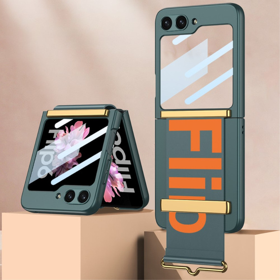 Etui do Samsung Galaxy Z Flip7 FE / Z Flip6, Strap Cover, zielone