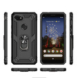 Etui pancerne do do Google Pixel 3A, Nox Case Ring, czarne