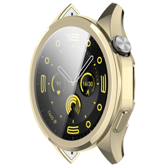 2w1 Etui z Osłoną na ekran do Huawei Watch GT 4 46mm, Złote