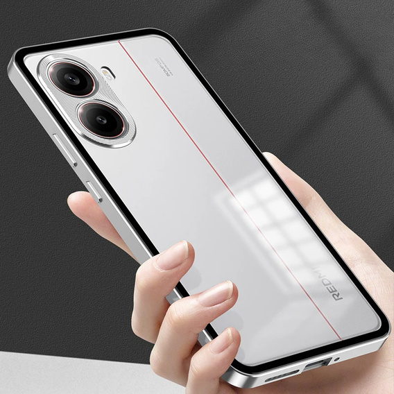 Etui do Xiaomi Poco X7 Pro 5G, Frame Case, srebrne