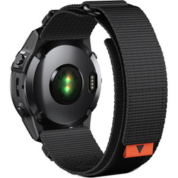 Pasek Nylonowy Quickfit do Garmin Fenix 5X/6X/6X PRO/7X, Czarny