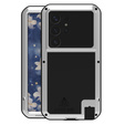 Etui Love Mei do Samsung Galaxy S25 Ultra, pancerne ze szkłem, szare