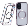 Etui Magnetic Dual Glass MagSafe do iPhone 16, różowe rose gold