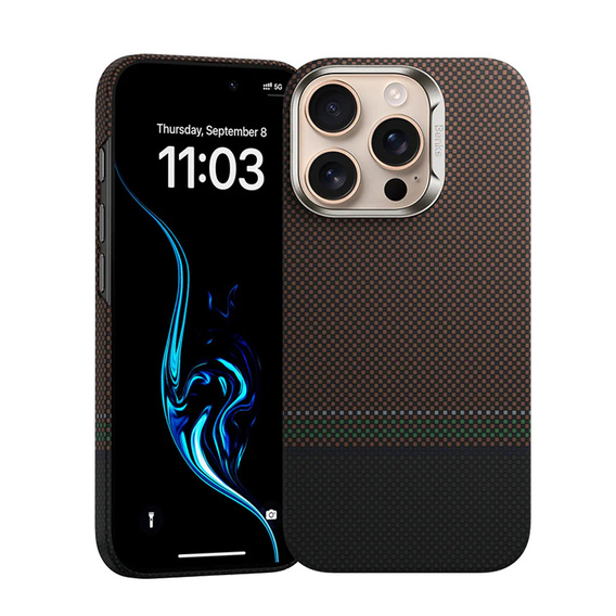 Etui Benks Kevlar do MagSafe Armor Air Prestige 600D G066 do iPhone 16 Pro Max – brązowe