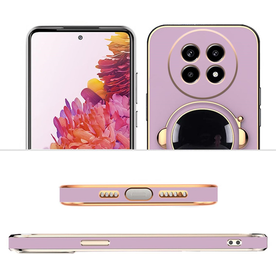 Etui do Honor Magic 7 Lite, Astronaut, fioletowe