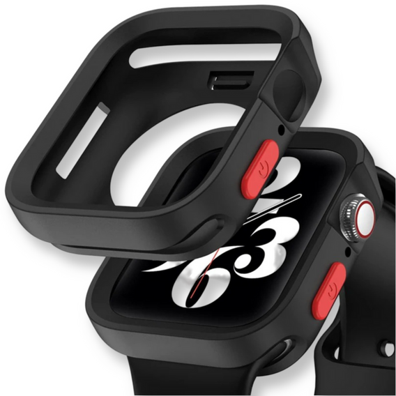 Etui Silikonowe do Apple Watch 4/5/6/SE 40mm, matowe czarne
