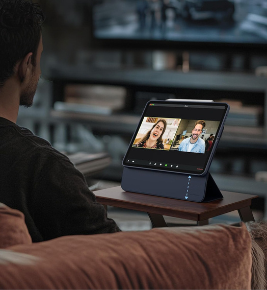 Dexnor iPad Pro 13" 2024 (7 gen.) – magnetyczne etui z funkcją podstawki - niebieskie