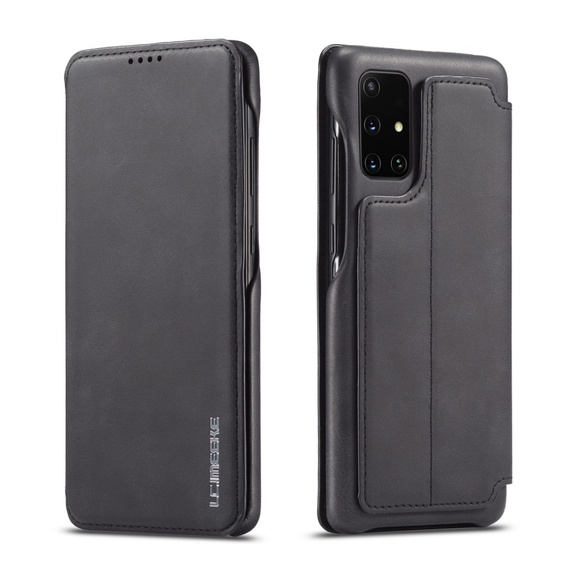 Etui z klapką do Samsung Galaxy A51, LC.IMEEKE, czarne