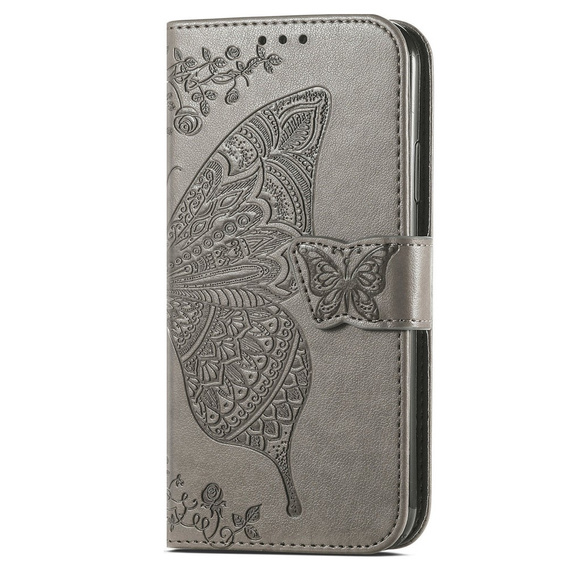 Etui z klapką do Motorola Moto G24 / G24 Power / G04, Butterfly, szare