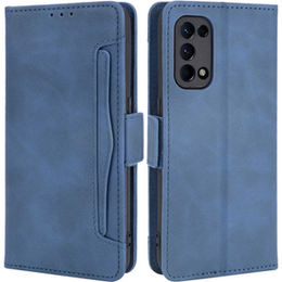 Etui z klapką do Oppo Reno 5 5G, Card Slot, niebieskie