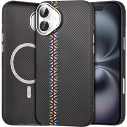 Etui do iPhone 16 Plus, Carbon Fiber MagSafe, czarne