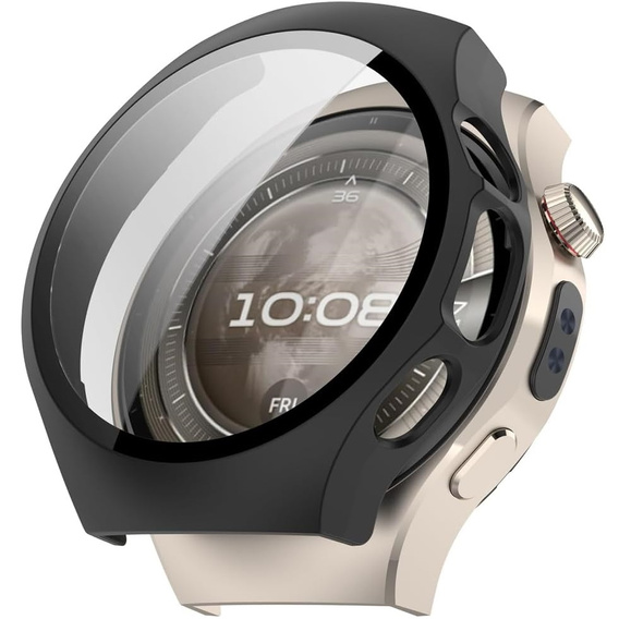 2w1 Etui + Szkło Hartowane do Huawei Watch 5 42mm, Czarne