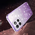 Etui do Motorola Moto G56 5G, Glitter Flower, fioletowe