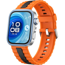 Pasek Silikonowy do Huawei Watch Fit 4 / 4 Pro / 3, Pomarańczowy / Czarny