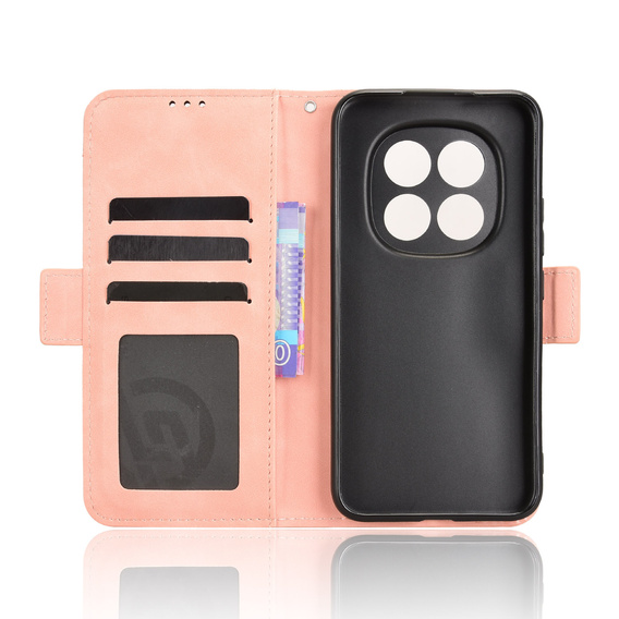 Etui z klapką do Xiaomi Redmi Note 15 Pro Plus 5G / Poco M8 Pro 5G, Card Slot, różowe