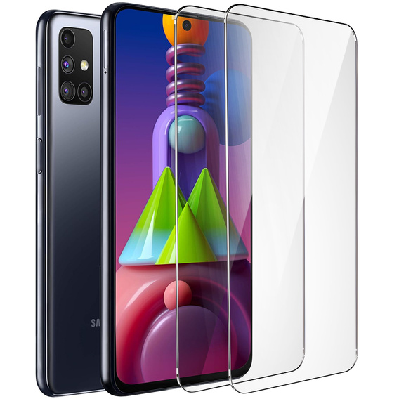 2x Szkło Hartowane do Samsung Galaxy M51, ERBORD 9H Hard Glass, szybka
