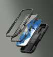 Etui pancerne do iPhone 16 Pro, Dexnor CamProtect MagSafe, czarne (Dwie ramki)