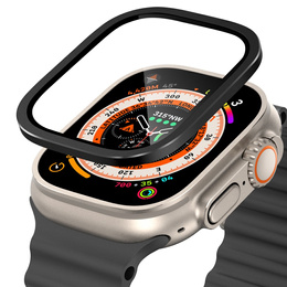 Szkło Hartowane z Ramką do Apple Watch Ultra 1/2/3 49mm, czarne