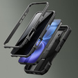 Etui pancerne do iPhone 16, Dexnor CamProtect MagSafe, z folią prywatyzującą, czarne (Dwie ramki)