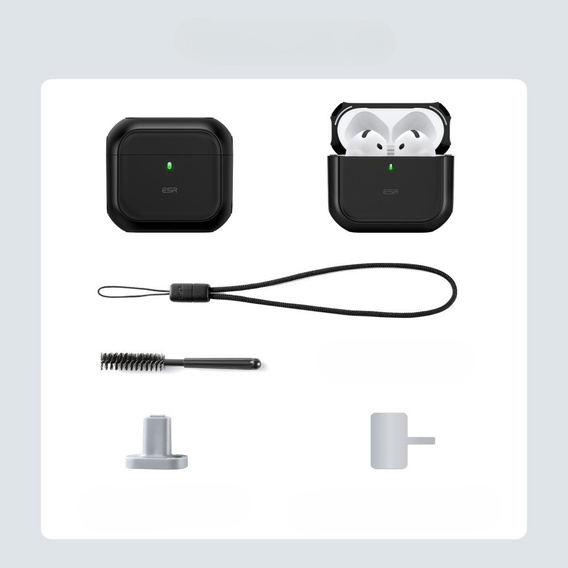 ESR Etui na słuchawki Airpods 4, Orbit Halolock MagSafe, czarne