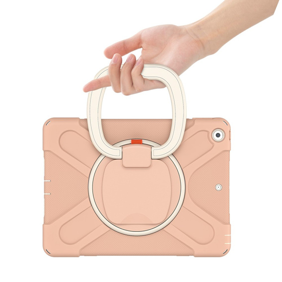 Etui dla dzieci do iPad 10.2" 2021/2020/2019 (9/8/7 gen.), Pancerne, dziecięce, Rose gold różowe