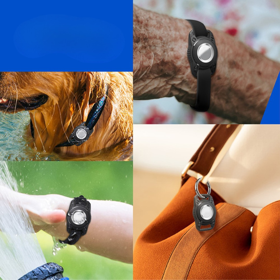 Etui Anti-lost Waterproof do Apple AirTag 2 / 1, Czarne