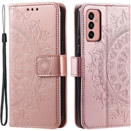 Etui z klapką do Samsung Galaxy A14 4G/5G, Mandala, różowe rose gold