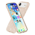Etui do iPhone Air, do MagSafe, brokatowe, półprzezroczyste złote