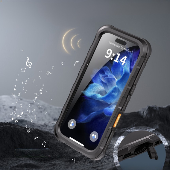 Etui Wodoszczelne IP68 do iPhone 16 Pro, SHELLBOX MagSafe, do pływania