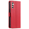 Etui z klapką do Samsung Galaxy A55 5G, Rhombus Crossbody Leather, czerwone