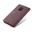 Etui CASEME do Xiaomi do Redmi Note 9s / 9 Pro, Leather Wallet Case, bordowe