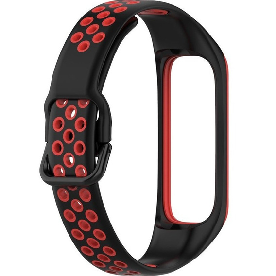 Pasek Silikonowy do Samsung Galaxy Fit 2 SM-R220, Czarny / Czerwony