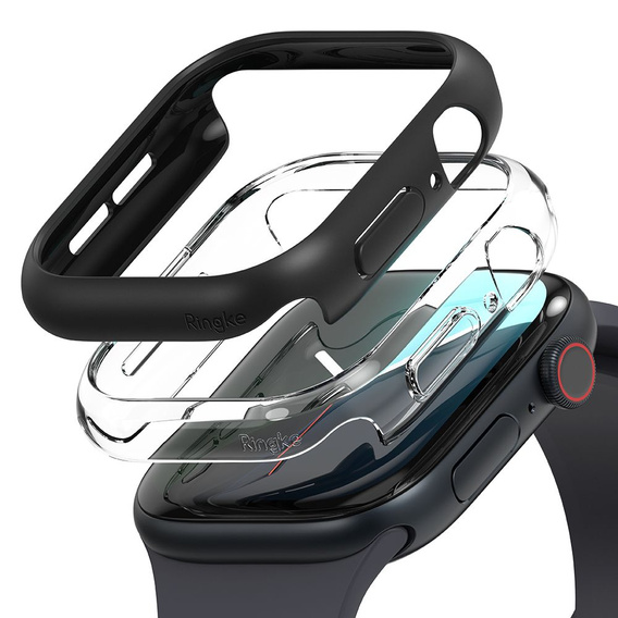 Etui Ringke Slim do Apple Watch 10/11 46MM, 2-Pack, Przezroczyste / Czarne