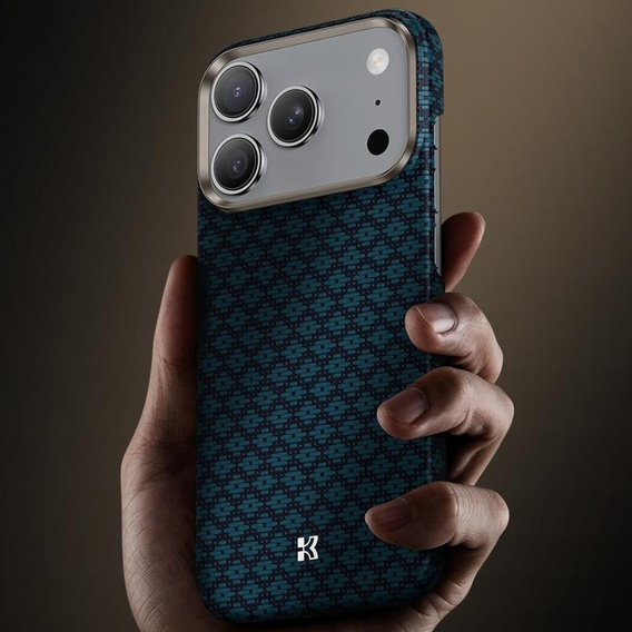 Etui BENKS C1 do iPhone 17 Pro Max, Kevlar Aramid Fiber, do MagSafe – niebieskie