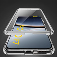Etui do Xiaomi Poco F7, Magnetic Dual Glass, srebrne