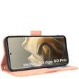 Etui z klapką do Motorola Edge 60 Pro – Card Slot Wallet, różowe